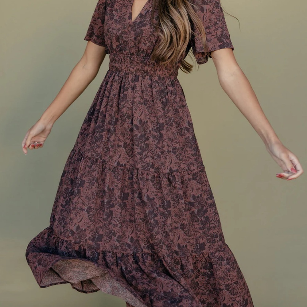 ROOLEE *SOLD OUT* Beautiful Floral Brown Maxi Dress